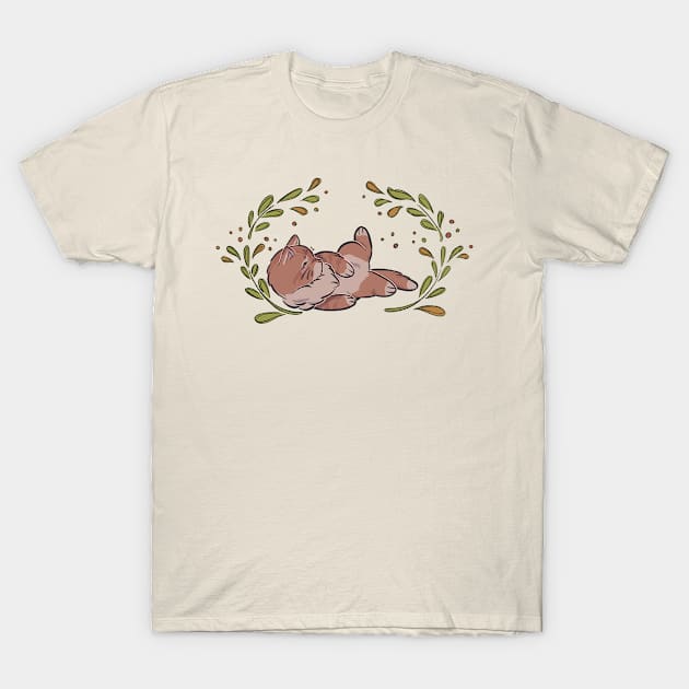 Cute Ginger Cat T-Shirt by Thirea